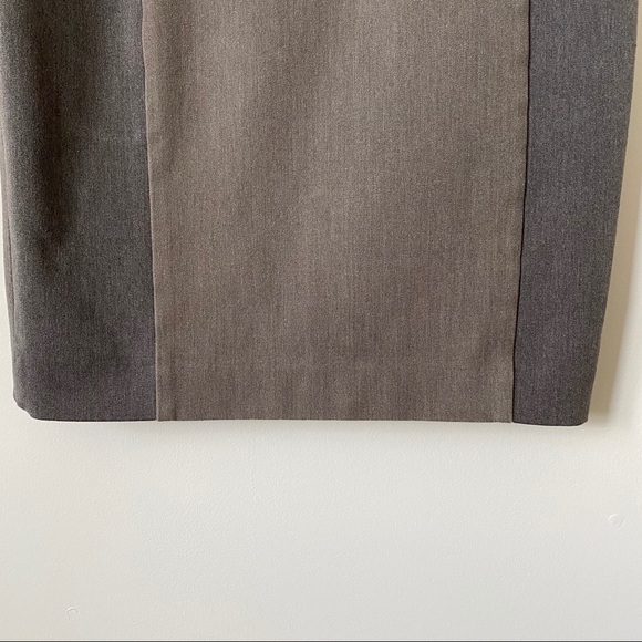 Express Pleated Color Block Lined Pencil Skirt 2 - Picture 4 of 9
